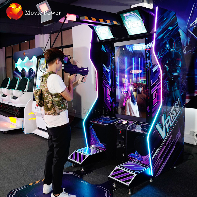 สวนสนุก VR Arcade Machine Game Immersive 9d VR Shooting Gaming Equipment