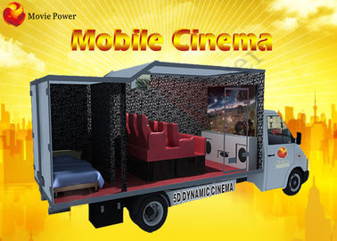 Dynamic Kino 5d Truck Mobile Cinema โรงภาพยนตร์โรงภาพยนตร์ 7d Hologram Projector เก้าอี้ Motion Seat
