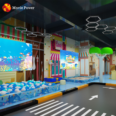 สวนสนุก VR Theme Park เครื่องเกมอาร์เคดแบบโต้ตอบ Virtual Reality Simulator