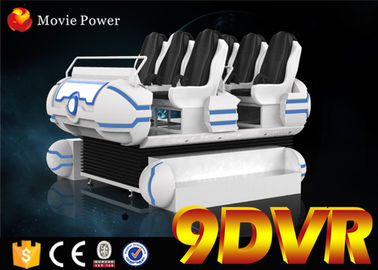 หนัง / เกม 9D VR Cinema Family 6 ที่นั่ง 6DOF Motion Chair ไฟเบอร์กลาส