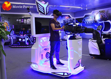 เล่นเกมจำลองเสมือนจริง 9D VR Interactive Shooting Indoor Game Gatling Gun