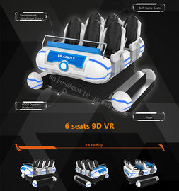 9.5KW 9D VR Cinema, 6 ที่นั่ง 6 Dof Platform Amusement Park เครื่องเกม VR