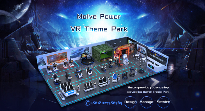 เฉพาะเหล็ก / ไฟเบอร์กลาสลุกขึ้นยืน 9D VR Theme Park สีที่กำหนดเอง 0