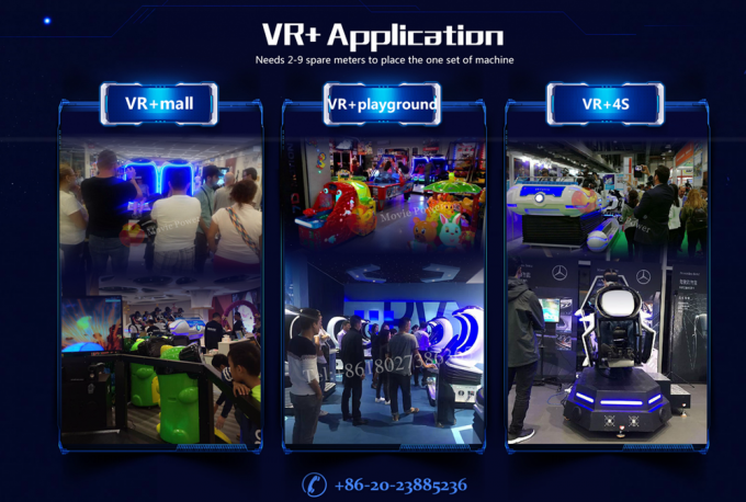เฉพาะเหล็ก / ไฟเบอร์กลาสลุกขึ้นยืน 9D VR Theme Park สีที่กำหนดเอง 1