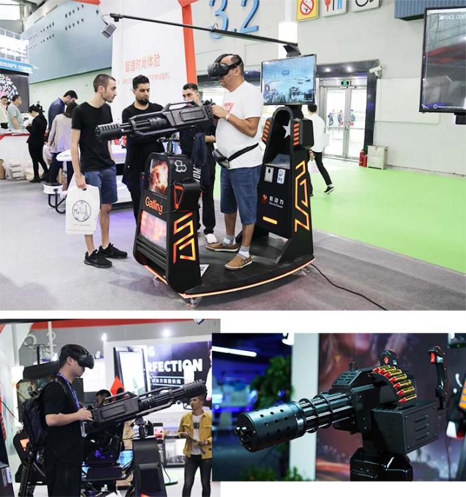 เกมยิงปืน 360 องศา 9d VR Immersive Gatling Gun Motion Simulator 1