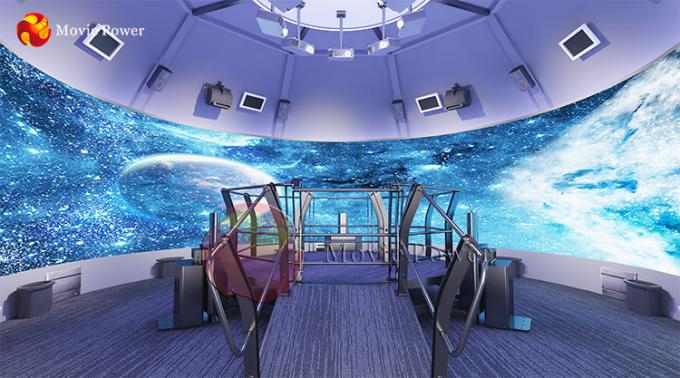 ขนาดห้อง 360 องศาหน้าจอหมุนได้แพลตฟอร์มวงโคจรโรงภาพยนตร์ 4D 5D โรงละคร 0
