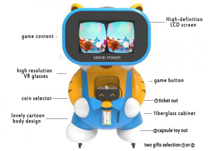 Kids VR 9D Simulator Bear Vr เด็กจำลองการศึกษาความเป็นจริงเสมือนจริง 1