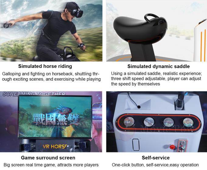 เกมหยอดเหรียญ VR Virtual Reality Simulator ม้า 9D ประสบการณ์เกมแข่งรถจำลอง 1
