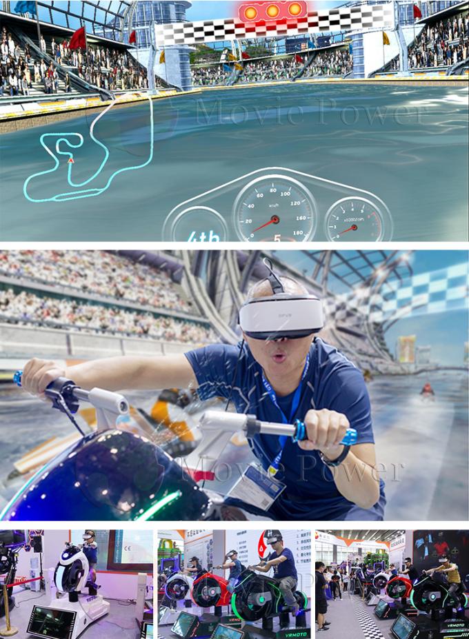 สวนสนุกผลิตภัณฑ์ 9d รถจักรยานยนต์รถ VR Racing Simulator เกม Machine 0