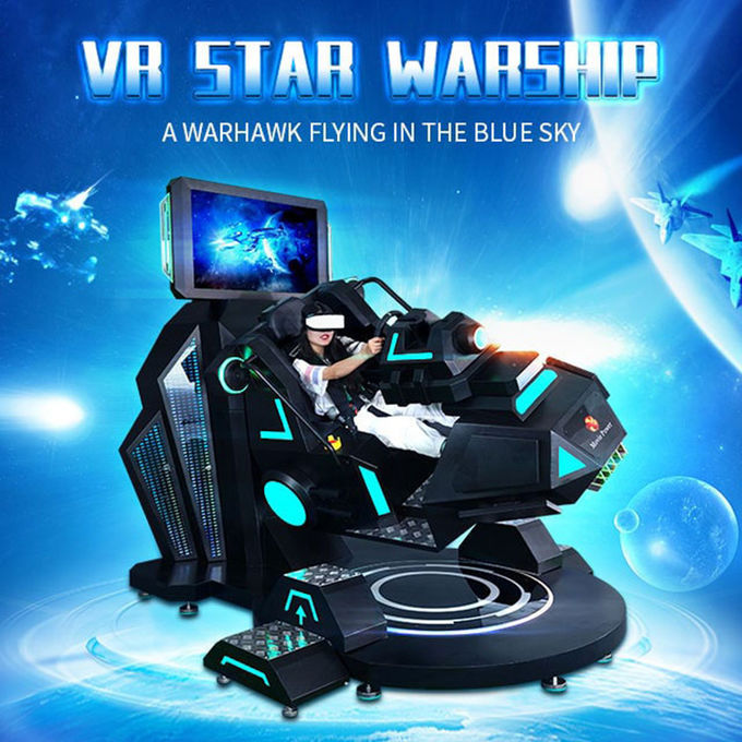 Vr 360/720 9D Virtual Reality Flight Simulator ควบคุม Racing Cockpit Simulator 0