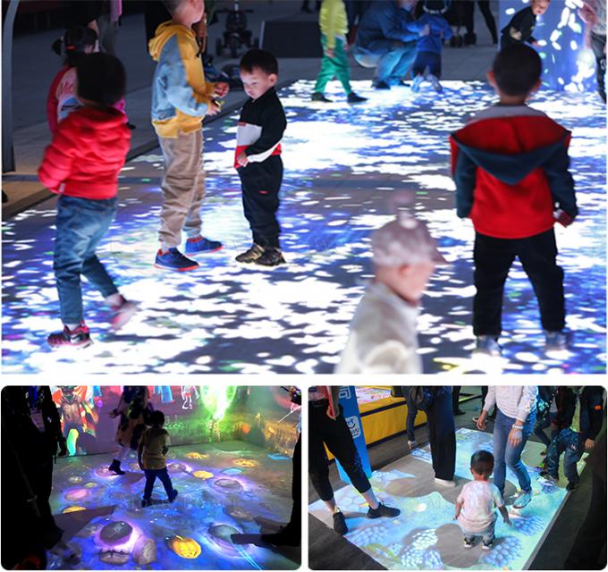 Kids Vr Games ผู้เล่นหลายคนในร่ม Interactive Floor Projection Games 0