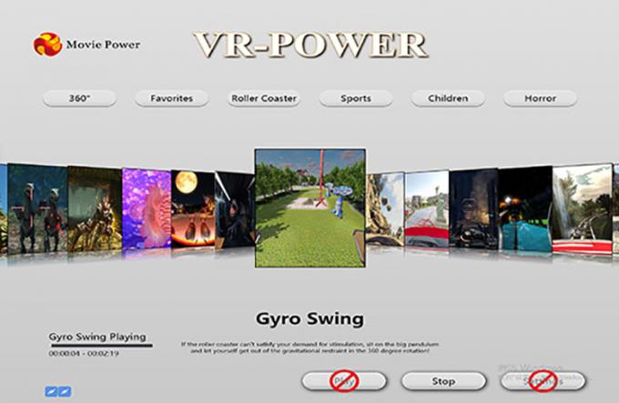 Movie Power 9D VR Cinema Simulator 4 คน Roller Coaster เครื่องเกมอาเขตเสมือนจริง 1
