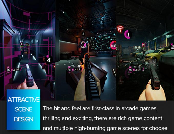 Movie Power VR เกมยิงปืน Arcade Simulator Virtual Reality Standing Platform 2