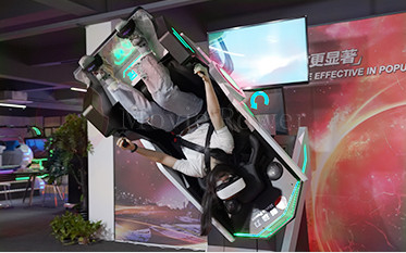 3D 9D VR Cinema Virtual Reality Roller Coaster 360 หมุน Vr เครื่องเกมจำลองการบินเก้าอี้ 5