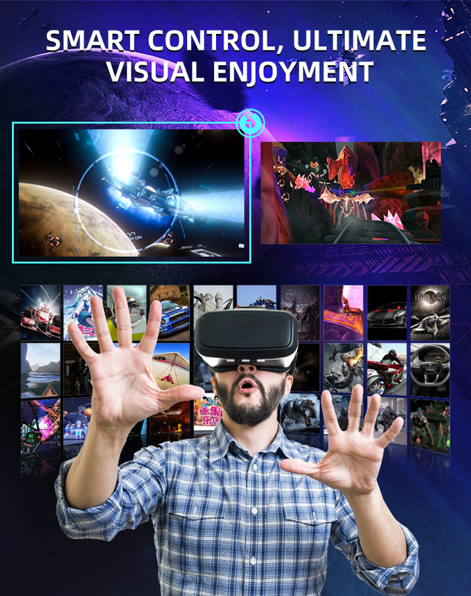 VR 360 2 ที่นั่ง 9d รอลเลอร์โคสเตอร์ เครื่อง VR 360 Rotation VR Cinema 360 องศา เครื่องจําลองเก้าอี้บิน 5