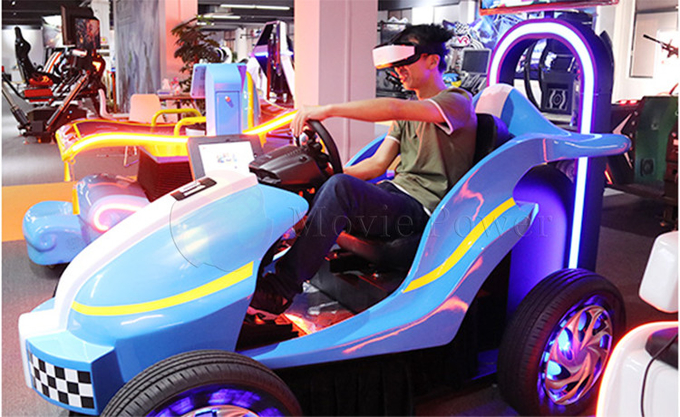 VR Theme Park Rides 9D Kids Racing Game Simulator เหรียญเคลื่อนไหวรถอาร์เกดเครื่อง 3