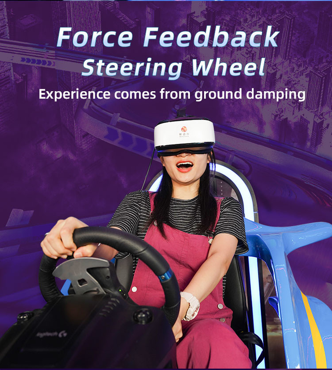 เกมแข่งรถยนต์เด็ก 9 มิติ VR Driving Simulator สําหรับสวนสนุก 3