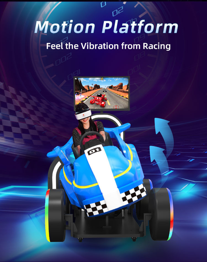 เกมแข่งรถยนต์เด็ก 9 มิติ VR Driving Simulator สําหรับสวนสนุก 2