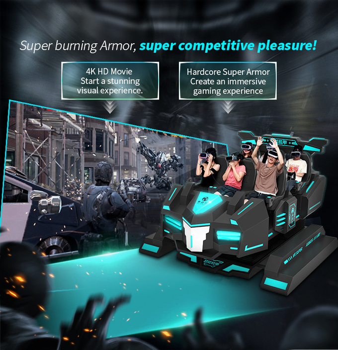 VR Theme Park cinema 9d Virtual Reality รอลเลอร์โคสเตอร์ ซิมูเลอร์ 6 ที่นั่ง VR เกมส์แมชชีน 4