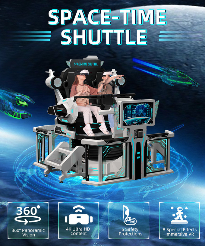 4d 8d 9d Virtual Reality Simulator Vr เครื่องเกม Roller Coaster Vr Chair 2 ที่นั่ง 0