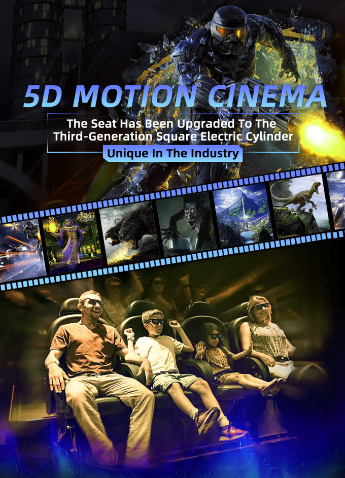 ผู้จําหน่ายระบบภาพยนตร์ VR เครื่องจักรภาพยนตร์ 4d 5d 7d 9d 6d ห้องหนังที่มีหลายที่นั่ง 0