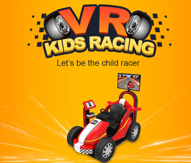 VR Theme Park Rides 9D Kids Racing Game Simulator เหรียญเคลื่อนไหวรถอาร์เกดเครื่อง 0