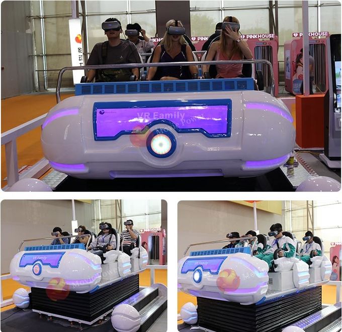 โปรโมชั่น 6 ที่นั่ง Family 9D VR Cinema พร้อม 6 Dof Simulator Motion Electric Platform 0
