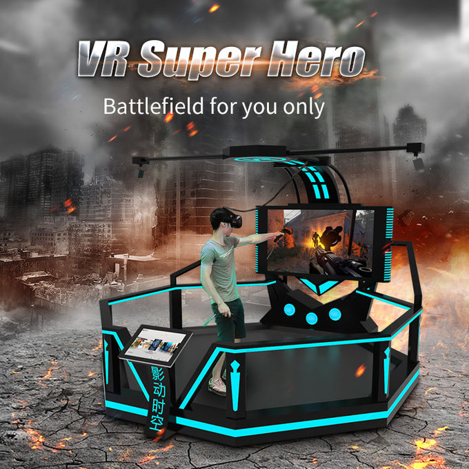 การลงทุนเชิงพาณิชย์ยืนอยู่ในโรงภาพยนตร์ Super Hero 9D VR 0