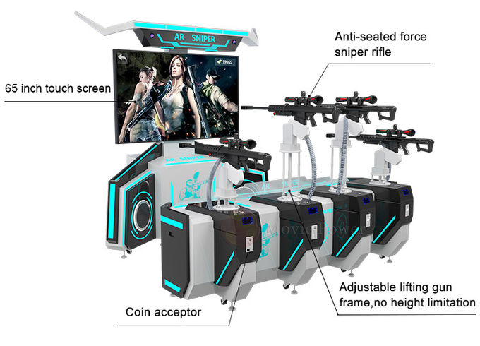 1.5KW Virtual Reality Simulator พลังภาพยนตร์ 4 ผู้เล่น Gun Flight Vr Shooting Amusement Machines 1