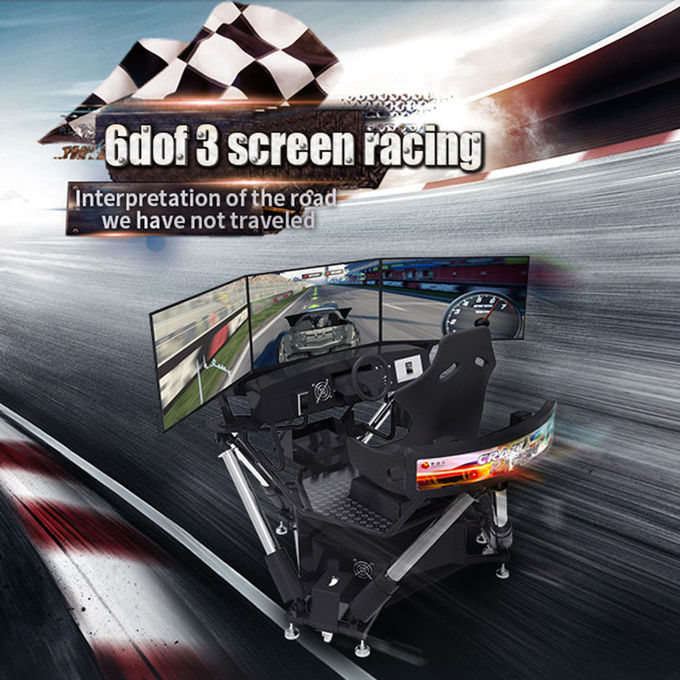 สวนสนุกรถ VR Racing Simulator ห้องนักบิน Virtual Reality Gaming Machine 0