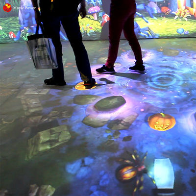 อุปกรณ์สนามเด็กเล่นสำหรับเด็ก 3D Projector Hologram Tunnel Interactive Motion Floor Games