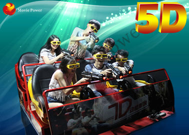 แพลตฟอร์ม 3DOF 100 ที่นั่งระบบโรงภาพยนตร์ 5D สำหรับสวนสนุก