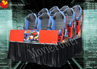 6 ที่นั่ง Interactive 7d Simulator ภาพยนตร์ Cinema Power Dynamic Platform System