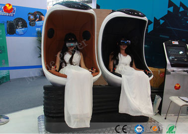 2 ที่นั่ง VR Egg Cinema Simulator 9d Motion Rider เกมรถไฟเหาะเสมือนจริง