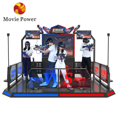 360 องศา 9d VR Shoot Simulator VR เกมยิงปลาอารีนา Multiplayer อุปกรณ์ความเป็นจริงจริง