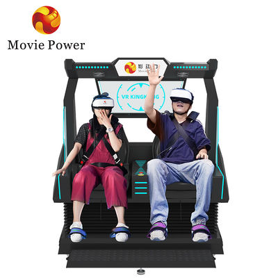 2 ที่นั่ง รอลเลอร์โคสเตอร์ 9d Vr ห้องภาพยนตร์ ซิมูเลอเตอร์การเคลื่อนไหว เก้าอี้ เกมส์อาร์เกด