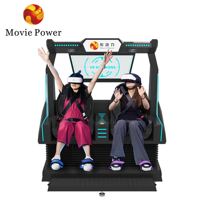 5.0KW 9d VR ห้องหนัง 2 ที่นั่ง รอลเลอร์โคสเตอร์ VR เก้าอี้ อาร์เคด 4d 8d ซิมুলেเตอร์ความเป็นจริงแบบเวอร์ชัวร์ที่มีการยิง