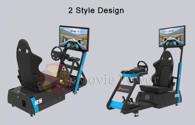 เกมในบ้านขนาดเล็กไฮดรอลิก VR Racing Simulator อุปกรณ์ขับรถยนต์ 0.5KW 3