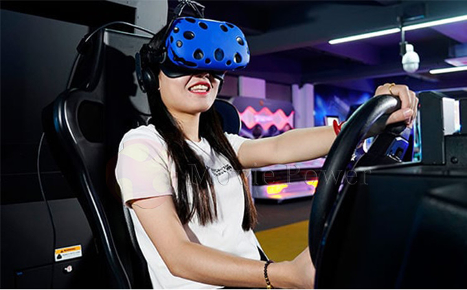 VR การแข่งขันสําหรับสนามเด็กในห้อง รายการการแข่งขันการขับรถ ซิมูเลอเตอร์ออนไลน์เกมความเป็นจริงจริง 9D VR อุปกรณ์การเล่น 1