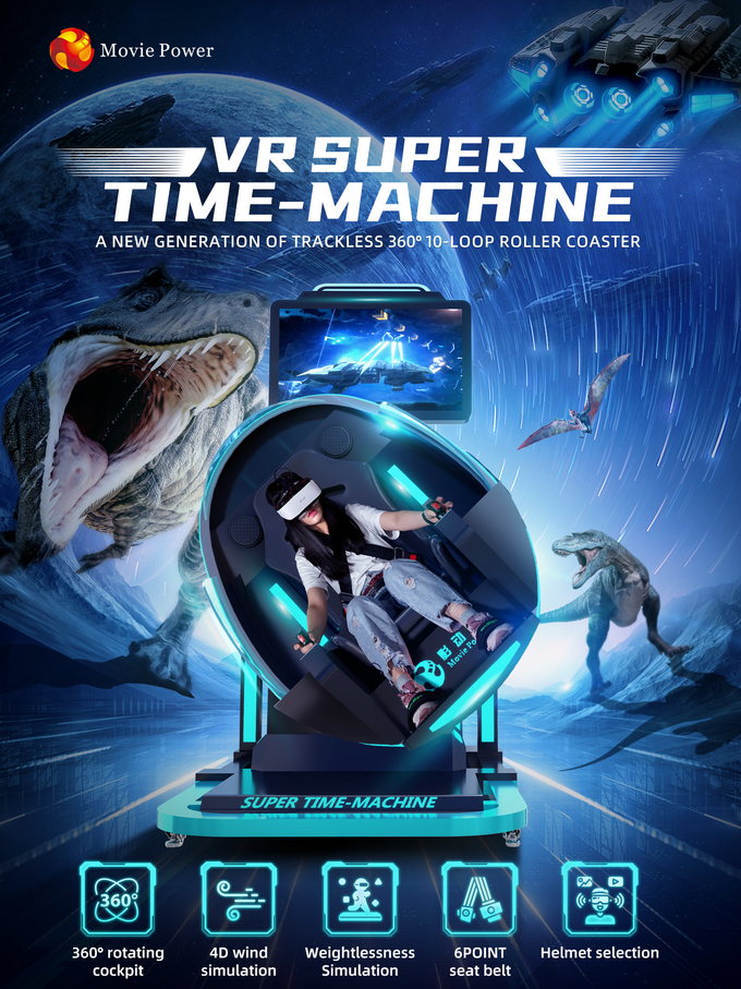 4KW Deepoon E3 9D VR Simulator สำหรับพิพิธภัณฑ์สวนสนุก 3