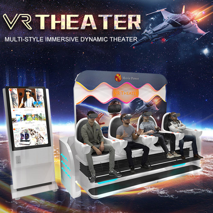Theme Park Interactive Vr Cinema 2 3 4 ที่นั่ง 9d Dynamic Platform Simulator 0