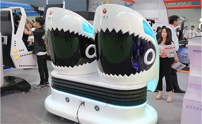 สวนสนุก 9D VR Egg Chair Simulator VR Shark Motion Cinema 2 ที่นั่ง 2